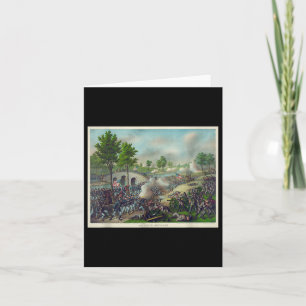 Battle Of Antietam Painting Civil War Battle  Card