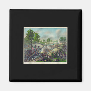 Battle Of Antietam Painting Civil War Battle Magnet