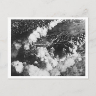 Battle of Britain & The Blitz: #19 Docks on Fire Postcard