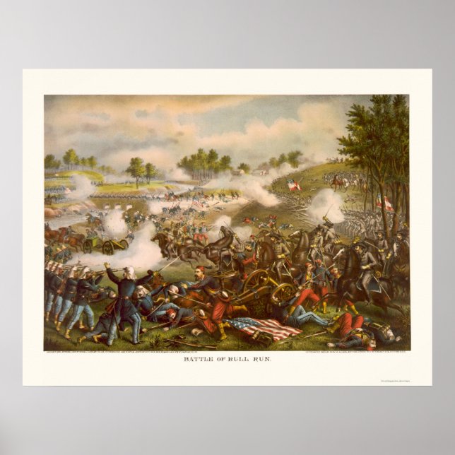 Battle of Bull Run by Kurz and Allison 1889 Poster (Front)