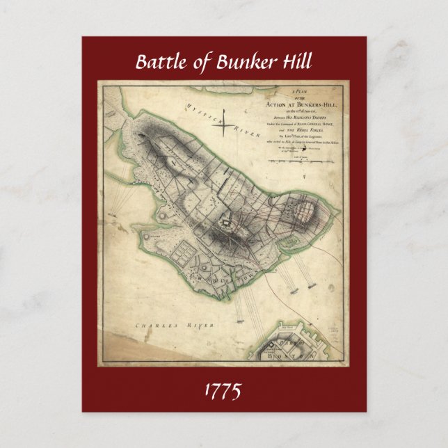 Battle of Bunker Hill - American Revolutionary War Postcard (Front)