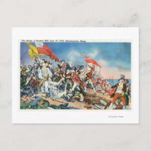 Battle of Bunker Hill Scene - Charlestown, MA Postcard
