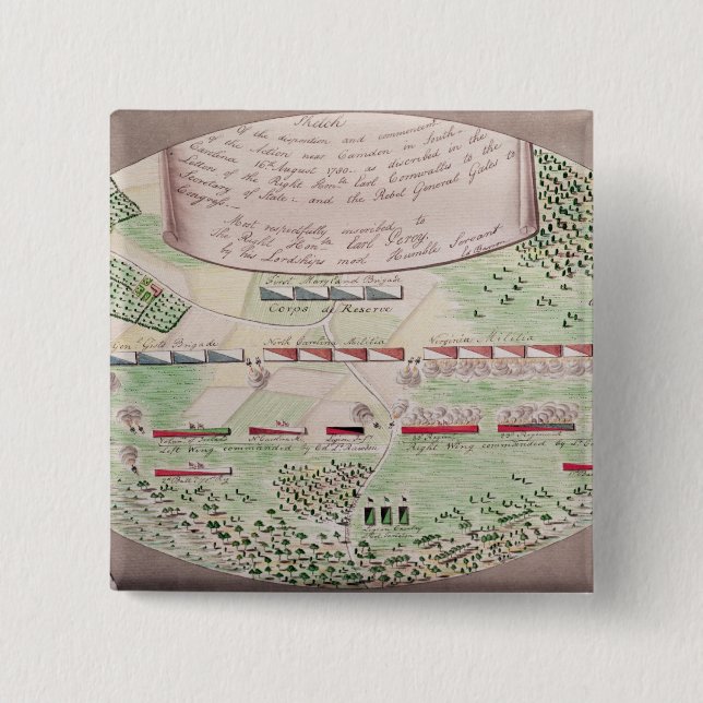 Battle of Camden, 1780 15 Cm Square Badge (Front)