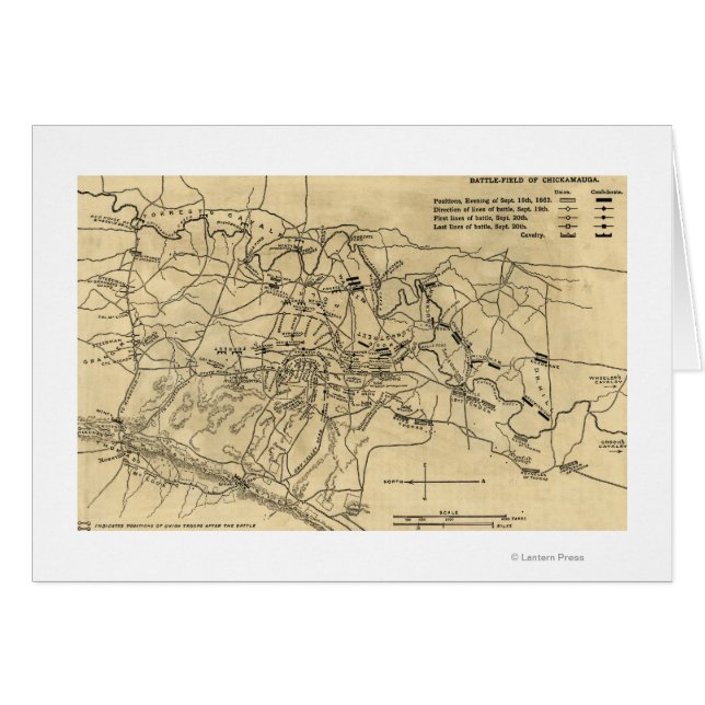 Battle of Chickamauga - Civil War Panoramic Map 2 (Front Horizontal)