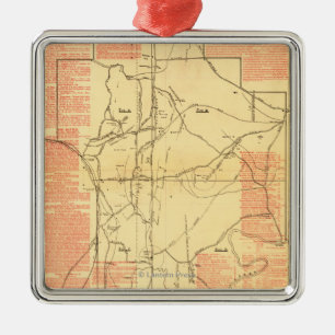 Battle of Chickamauga - Civil War Panoramic Map 2 Metal Ornament
