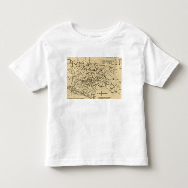 Battle of Chickamauga - Civil War Panoramic Map 2 Toddler T-Shirt (Front)