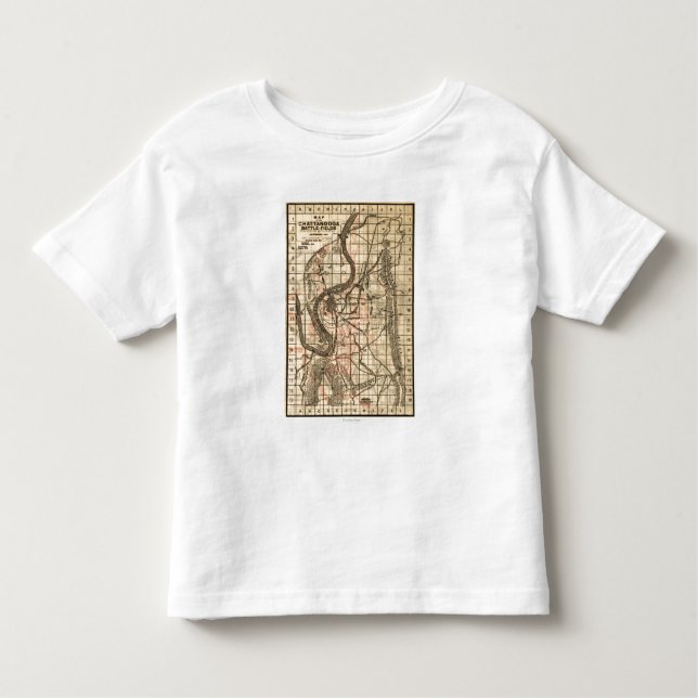 Battle of Chickamauga - Civil War Panoramic Map 3 Toddler T-Shirt (Front)
