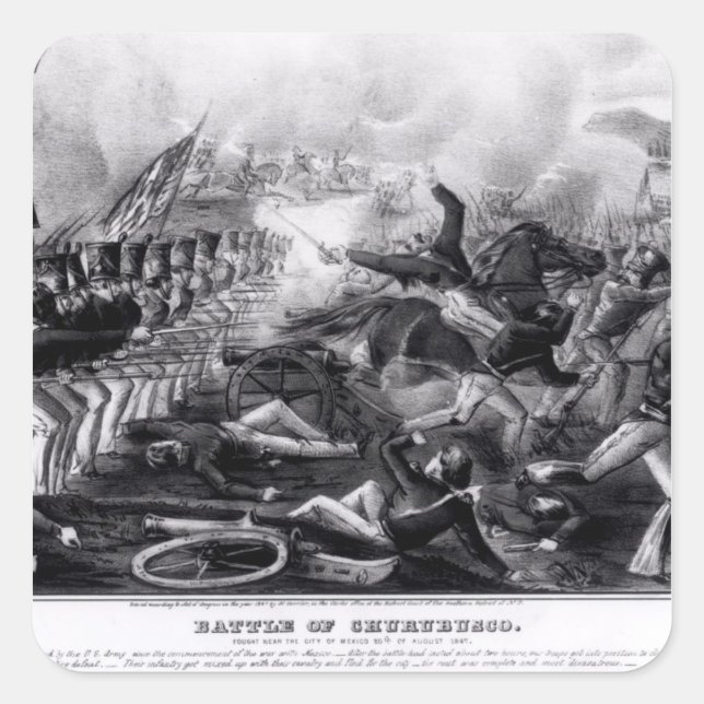 Battle of Churubusco Square Sticker (Front)
