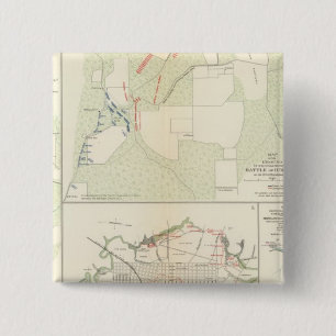 Battle of Corinth Iuka Bayou Fourche 15 Cm Square Badge