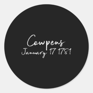 Battle Of Cowpens Revolutionary War Revolution 178 Classic Round Sticker
