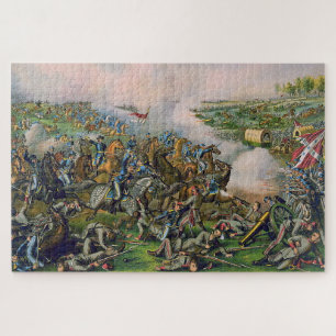 Battle of Five Forks Kurz & Allison Lithograph  Jigsaw Puzzle