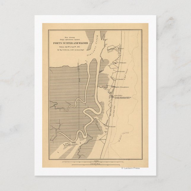 Battle of Fort Sumter - Civil War Panoramic 2 Postcard (Front)