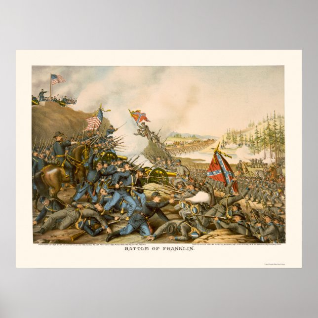 Battle of Franklin by Kurz and Allison 1864 Poster (Front)