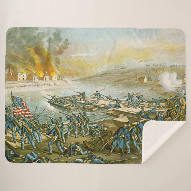BATTLE of FREDERICKSBURG 1862 Sherpa Blanket (Front (Horizontal))