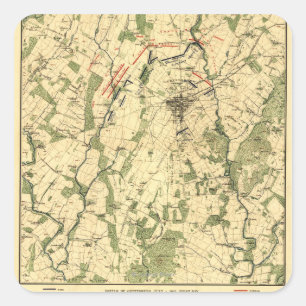 Battle of Gettysburg 12 Square Sticker