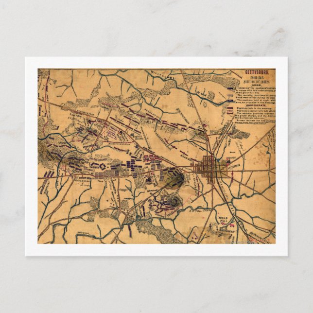 Battle of Gettysburg 14 Postcard (Front)