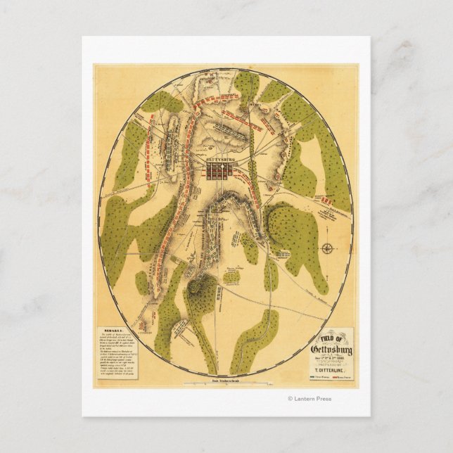 Battle of Gettysburg 7 Postcard (Front)