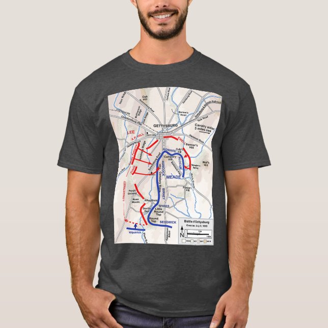 Battle of Gettysburg  American Civil War T-Shirt (Front)