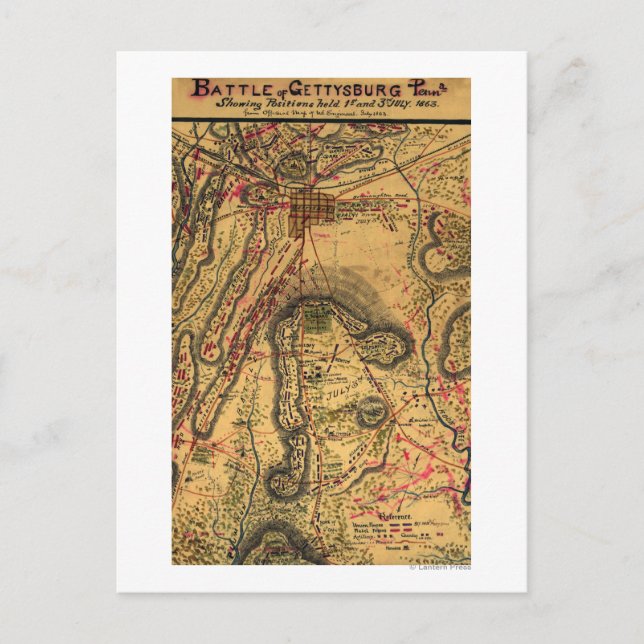 Battle of Gettysburg Postcard (Front)