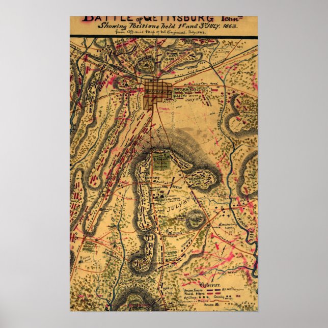 Battle of Gettysburg Poster (Front)