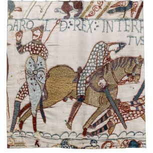 Battle of Hastings- Bayeux Tapestry King Harold Shower Curtain