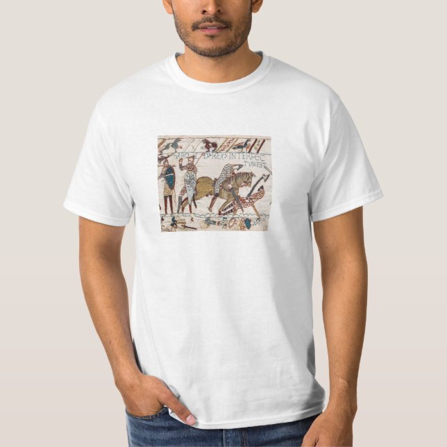Battle of Hastings- Bayeux Tapestry King Harold T-Shirt (Front)