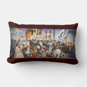 BATTLE OF HERACLIUS by Piero Della Francesca Lumbar Cushion