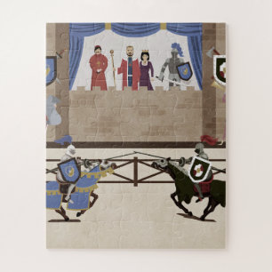 Battle of Knights in the Middle Ages Jigsaw Puzzle