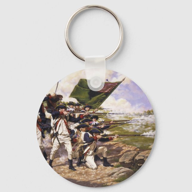 Battle of Long Island by Domenick D'Andrea Key Ring (Front)