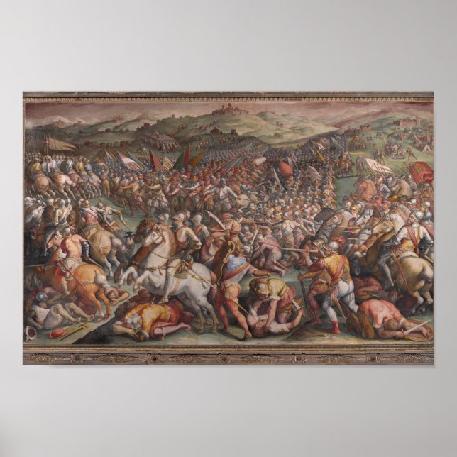 Battle of Marciano by Vasari - Poster (Front)