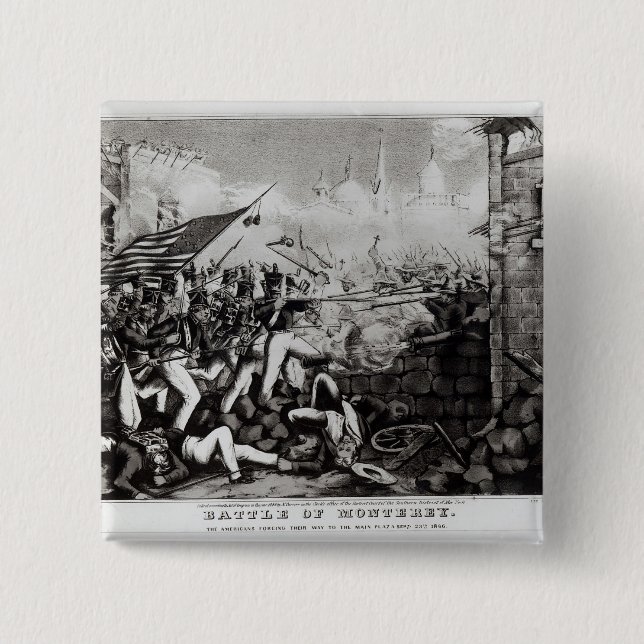 Battle of Monterey 15 Cm Square Badge (Front)