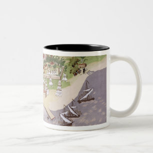 Battle of Nauplia, plate 14 from 'Pictorial Histor Two-Tone Coffee Mug