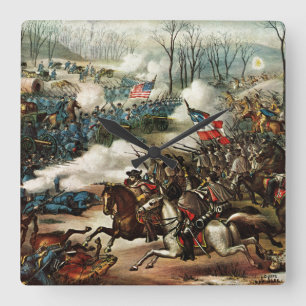Battle of Pea Ridge Square Wall Clock