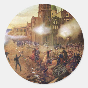 Battle of Puebla Mexican History Classic Round Sticker