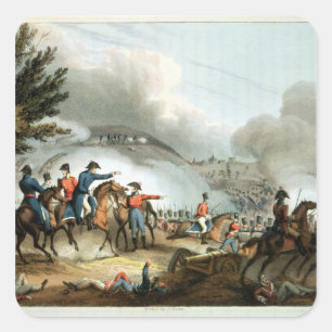Battle of Salamanca,etched by J. Clarke Square Sticker