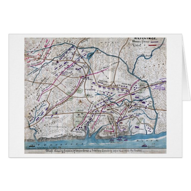 Battle of Shiloh - Civil War Panoramic Map (Front Horizontal)