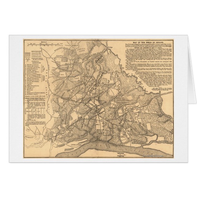 Battle of Shiloh - Civil War Panoramic Map 3 (Front Horizontal)