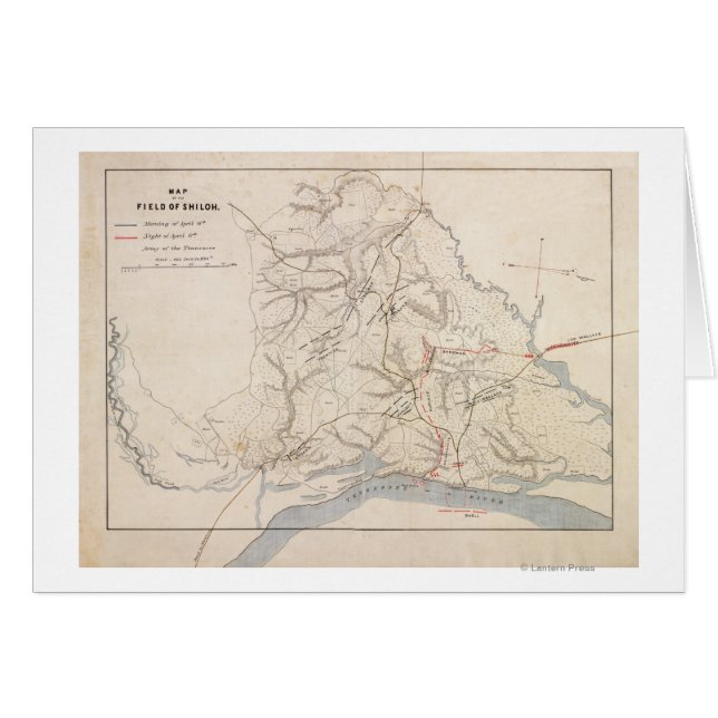 Battle of Shiloh - Civil War Panoramic Map 4 (Front Horizontal)