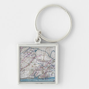 Battle of Shiloh - Civil War Panoramic Map Key Ring