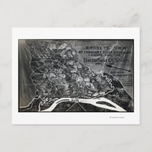 Battle of Shiloh - Civil War Panoramic Map Postcard