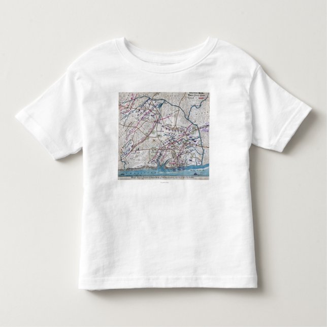 Battle of Shiloh - Civil War Panoramic Map Toddler T-Shirt (Front)