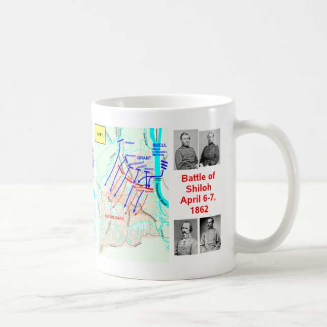 Battle of Shiloh map cup (Right)