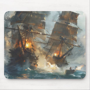 Battle of Ships Mouse Pad