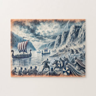 Battle of Stiklestad in Pastel Chalk Drawing Jigsaw Puzzle
