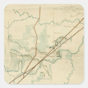 Battle of Stones River - Civil War Panoramic Square Sticker