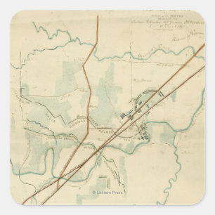 Battle of Stones River - Civil War Panoramic Square Sticker