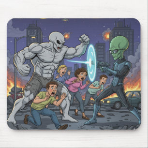 Battle of the Aliens — Earth’s Last Stand Mouse Pad