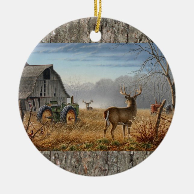 Battle Of The Bucks Ceramic Ornament (Front)