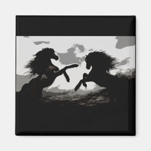 Battle of the Horses - Equine Art Magnet