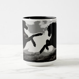 Battle of the Horses - Equine Art Mug
